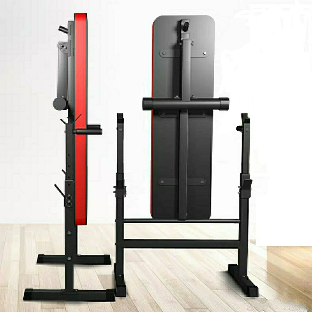 Fitness Bench, Adjustable Foldable Weight/Sit Up Incline/Decline Dip Bar Exercise Workout Bench for Home Gym Fitness