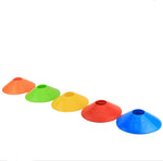 Sports Cones Set of  50 Pcs Space Markers Assorted Disc Cones 5 Different Colours