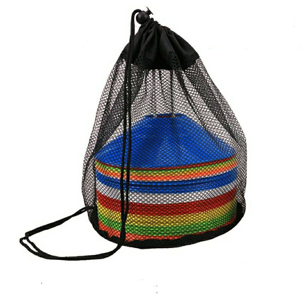 Sports Cones Set of  50 Pcs Space Markers Assorted Disc Cones 5 Different Colours