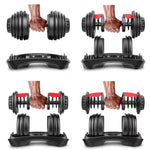 AMB Sports Adjustable Dumbbells Weights with Tray