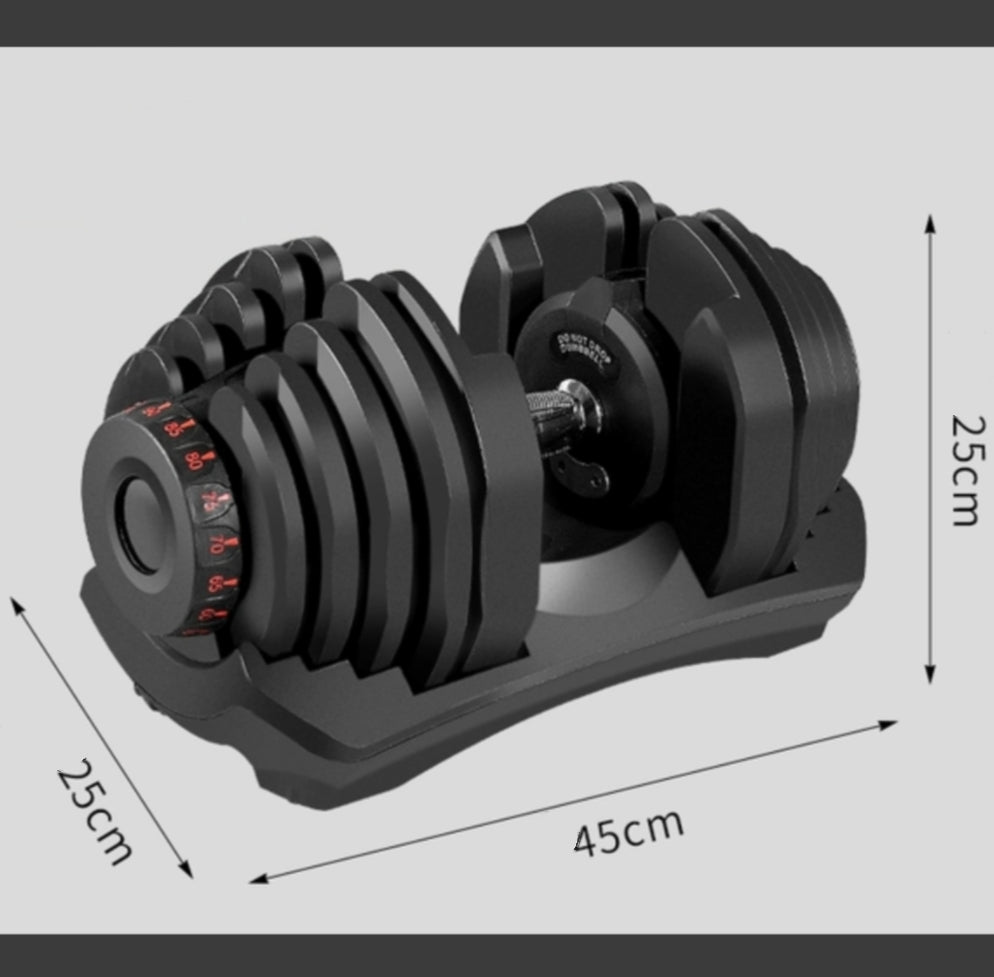 AMB Sports Adjustable Dumbbells Weights with Tray 16KG / 24KG / 49 KG