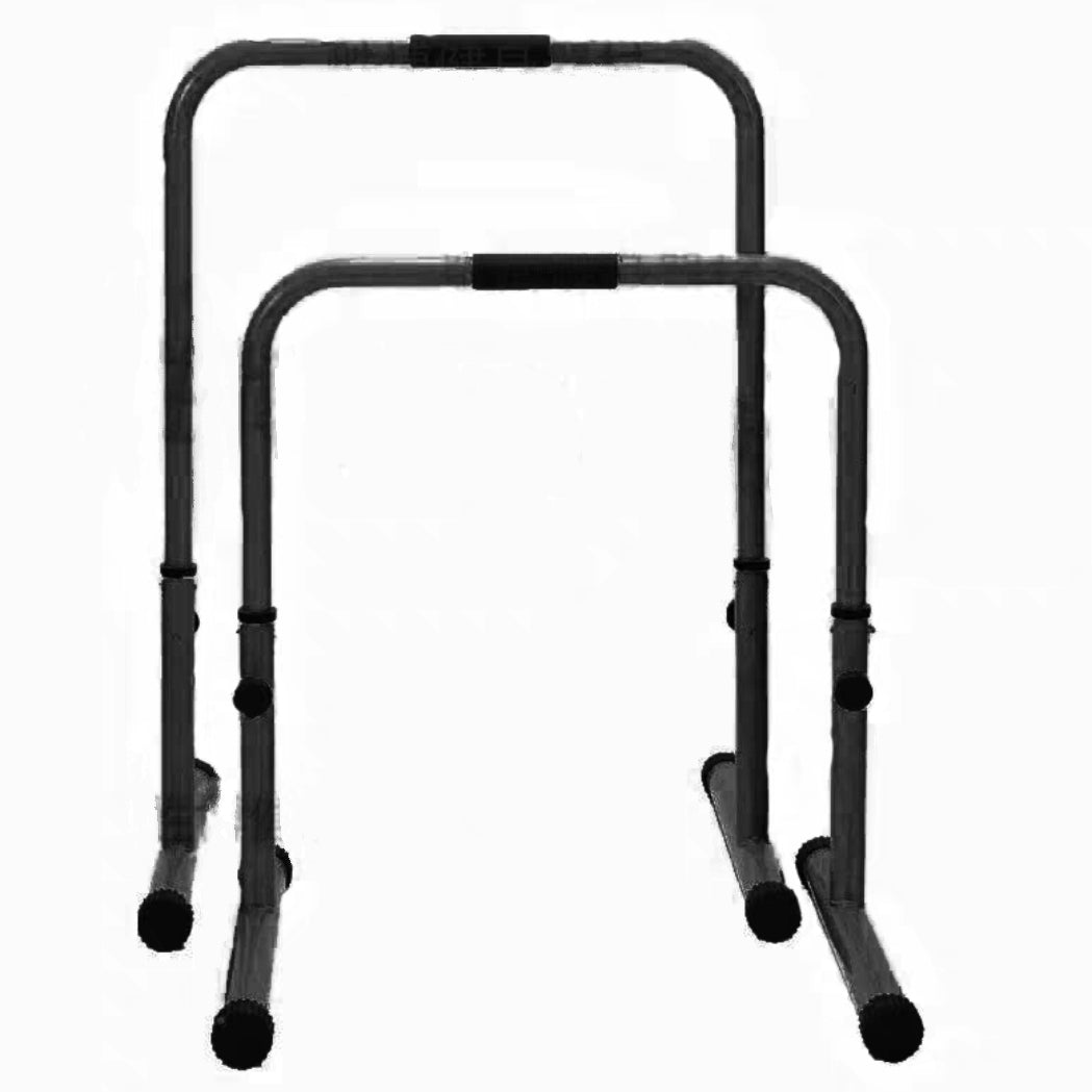 Adjustable Height Parallettes Dip Bars Station Machine Adjustable Settings