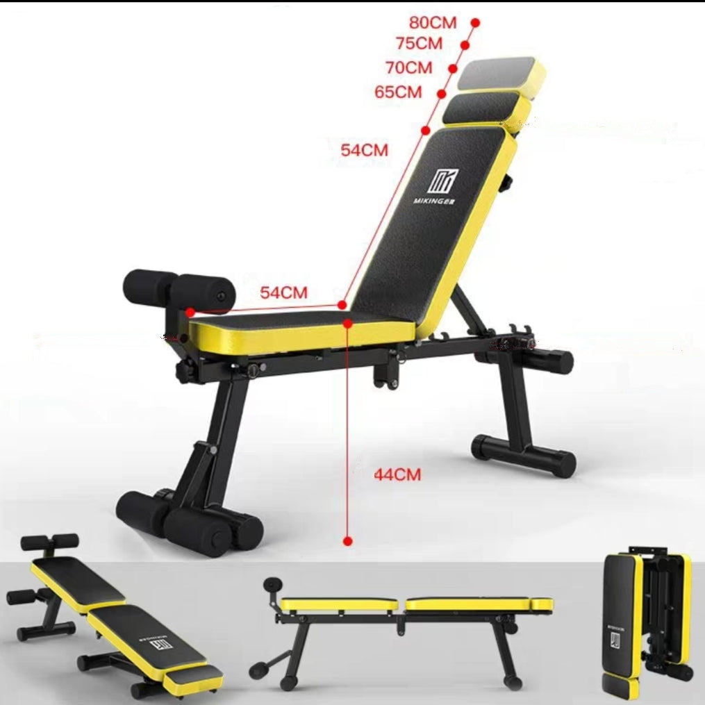Foldable Incline/Decline Gym Fitness Bench with Leg Support