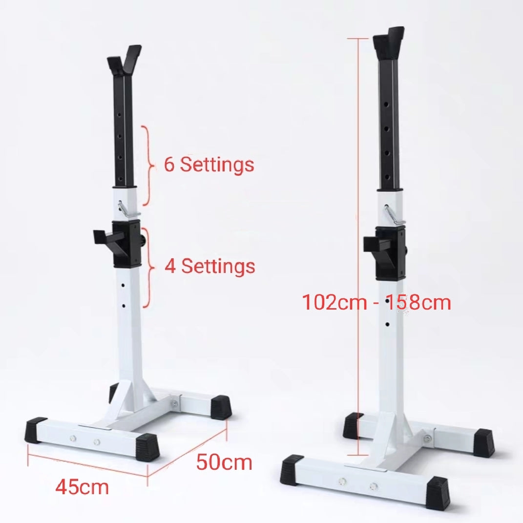 AMB Sports Squat Rack Bench Press Weight Lifting Stand Pair