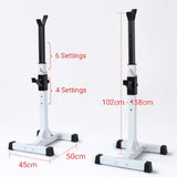 AMB Sports Squat Rack Bench Press Weight Lifting Stand Pair