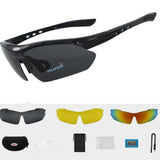 Multiple Lens Sport UV Sunglasses with Prescription Inserts 3 Lens Hard Case and Accessories