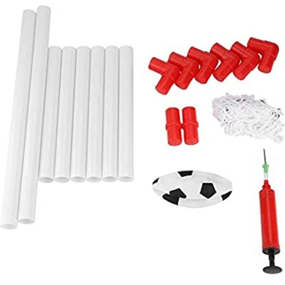 Kids Mini Football Goals - Posts & Nets Included Kids Practice Soccer Ball and Pump and Net