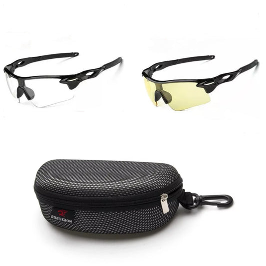 Night or Low Light Sports Sunglasses (with Free Case) - Light Tint Polarized, Anti- UV Protection Unisex