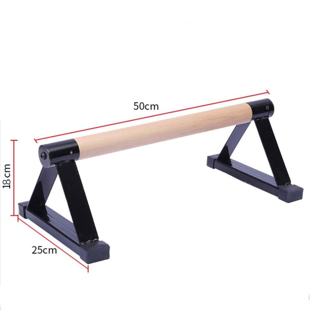 Solid Beech Wood Low Parallettes Push up Bars