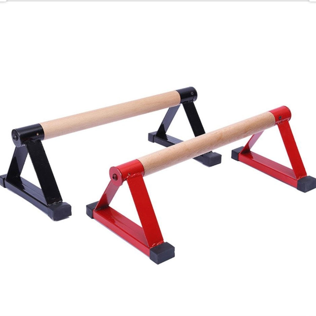 Solid Beech Wood Low Parallettes Push up Bars