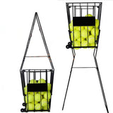 AMB Sports 72 Tennis Ball Pick up Hopper Portable Tennis Ball Stand with Basket