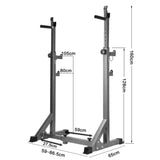 Adjustable Multi-Function Squat Rack Stands Barbell Dip Station
