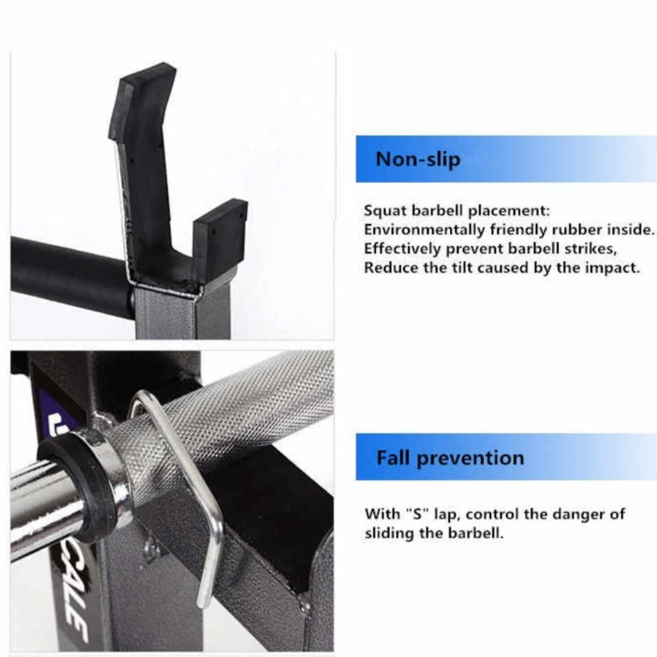 Adjustable Multi-Function Squat Rack Stands Barbell Dip Station