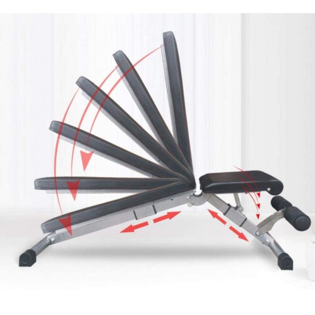 Adjustable Weight Bench Folding Exercise Bench with Dumbbells Inclined Sit-up Function