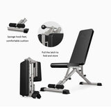 Adjustable Weight Bench Folding Exercise Bench with Dumbbells Inclined Sit-up Function