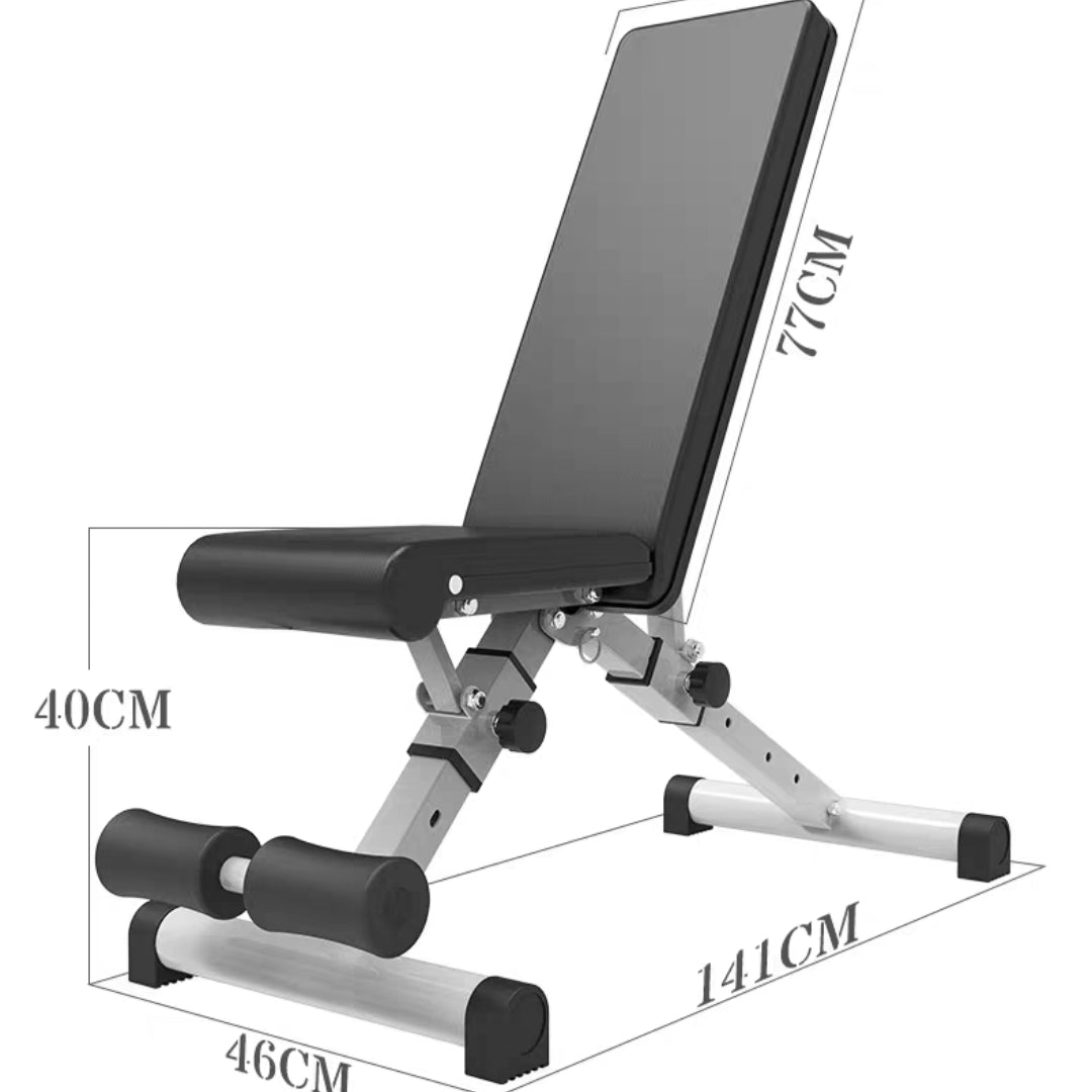 Adjustable Weight Bench Folding Exercise Bench with Dumbbells Inclined Sit-up Function