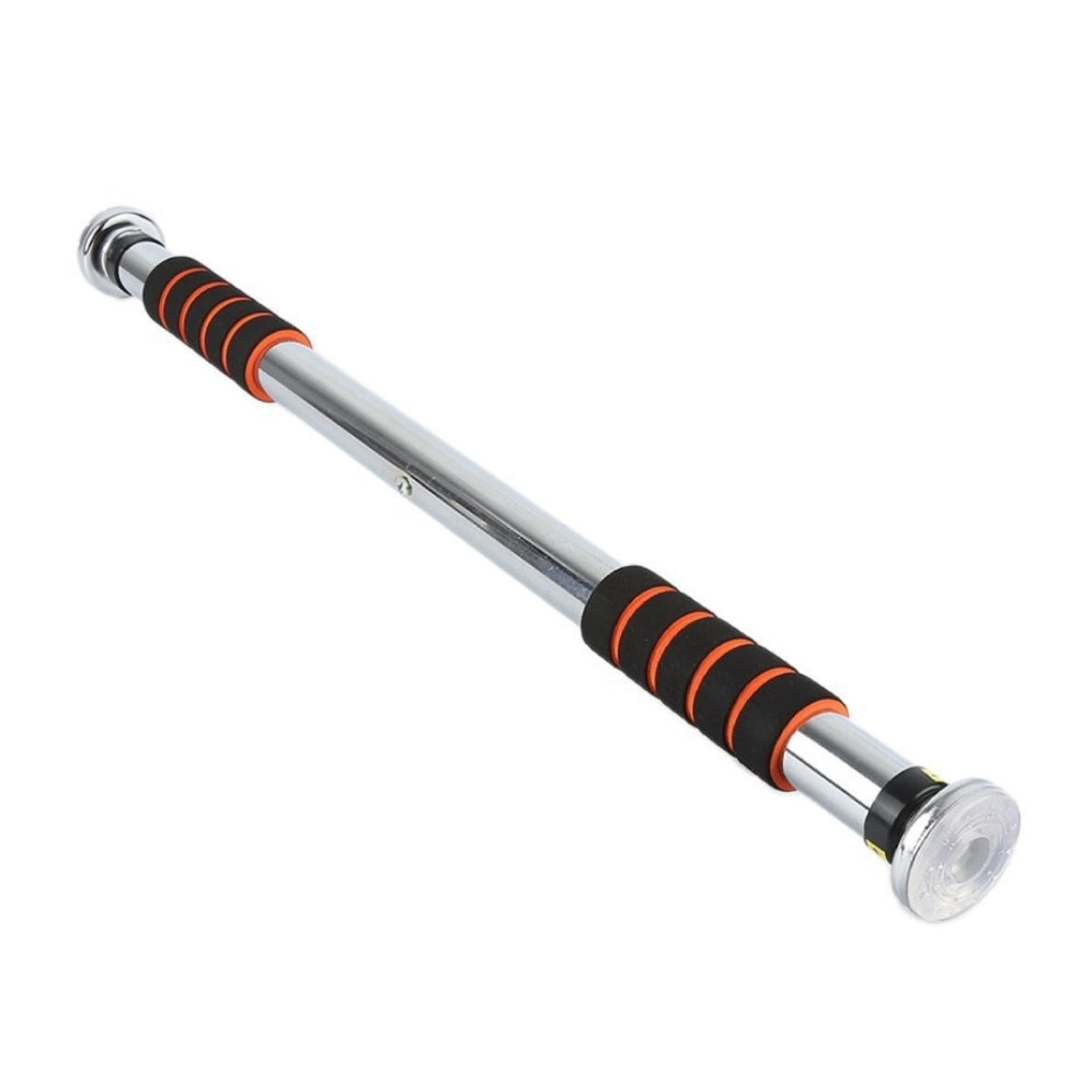 Doorway Chin-up Pull-up Bar Adjustable Length Silver - Length 60cm - 90cm