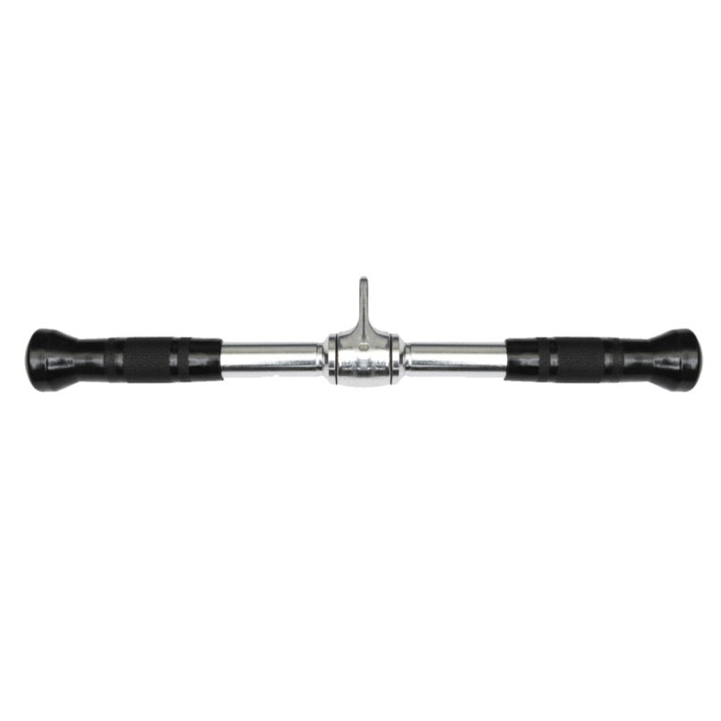 Deluxe Tricep Straight Bar Cable Attachment with Rubber Handgrips 45cm Length