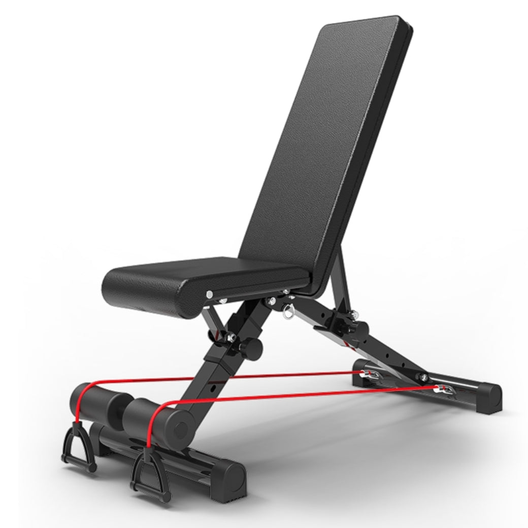Adjustable Weight Bench Folding Exercise Bench with Dumbbells Inclined Sit-up Function