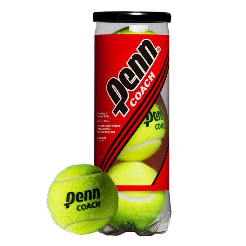 Penn Coach Pressurized Tennis Balls - Regular Duty Felt Practice & Training Tennis Balls
