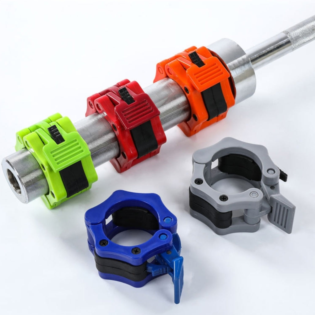 Olympic Barbell Clamps, Quick Release Non-Slip Barbell Collars Clips for 5cm Bars