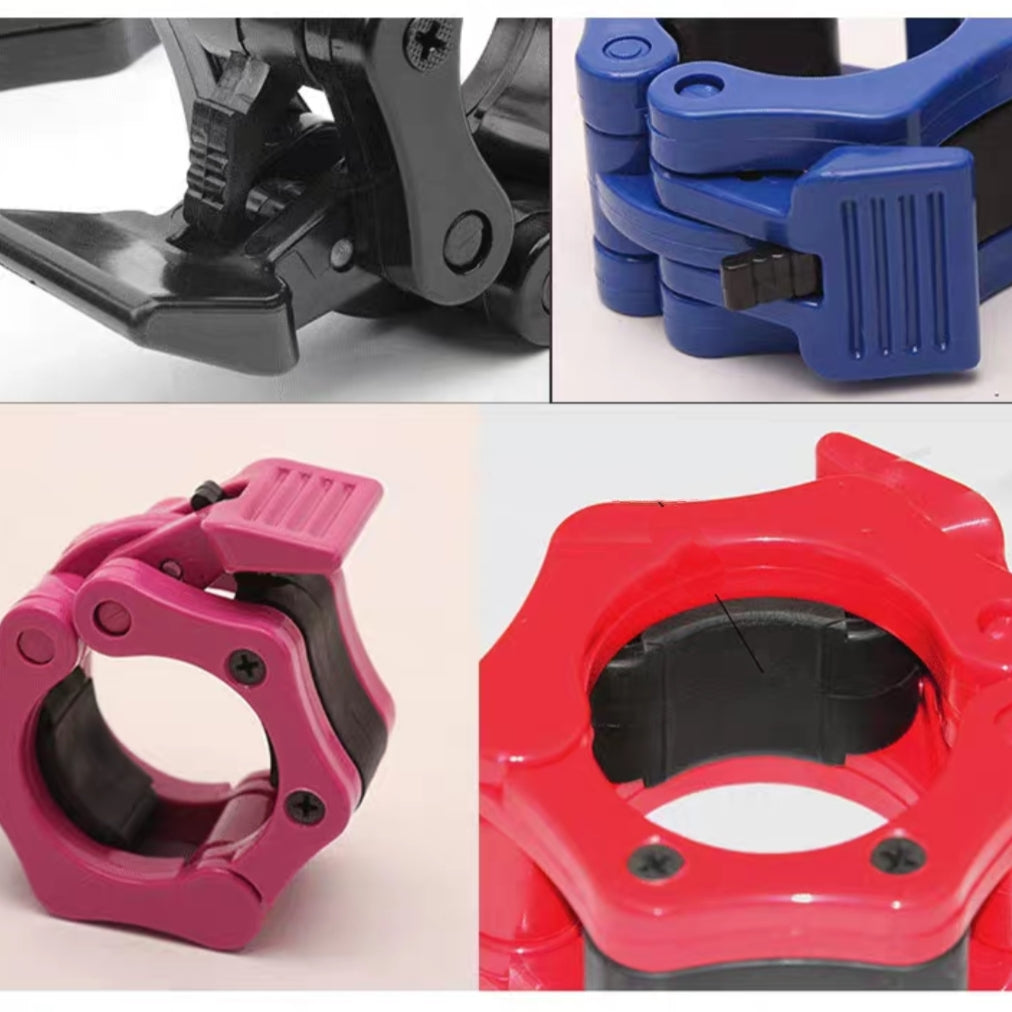 Olympic Barbell Clamps, Quick Release Non-Slip Barbell Collars Clips for 5cm Bars