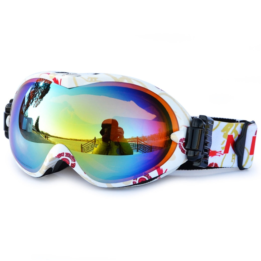 Ski Snowboard Goggles with UV400 Protection with Dual Lens Anti Fog Helmet Compatible