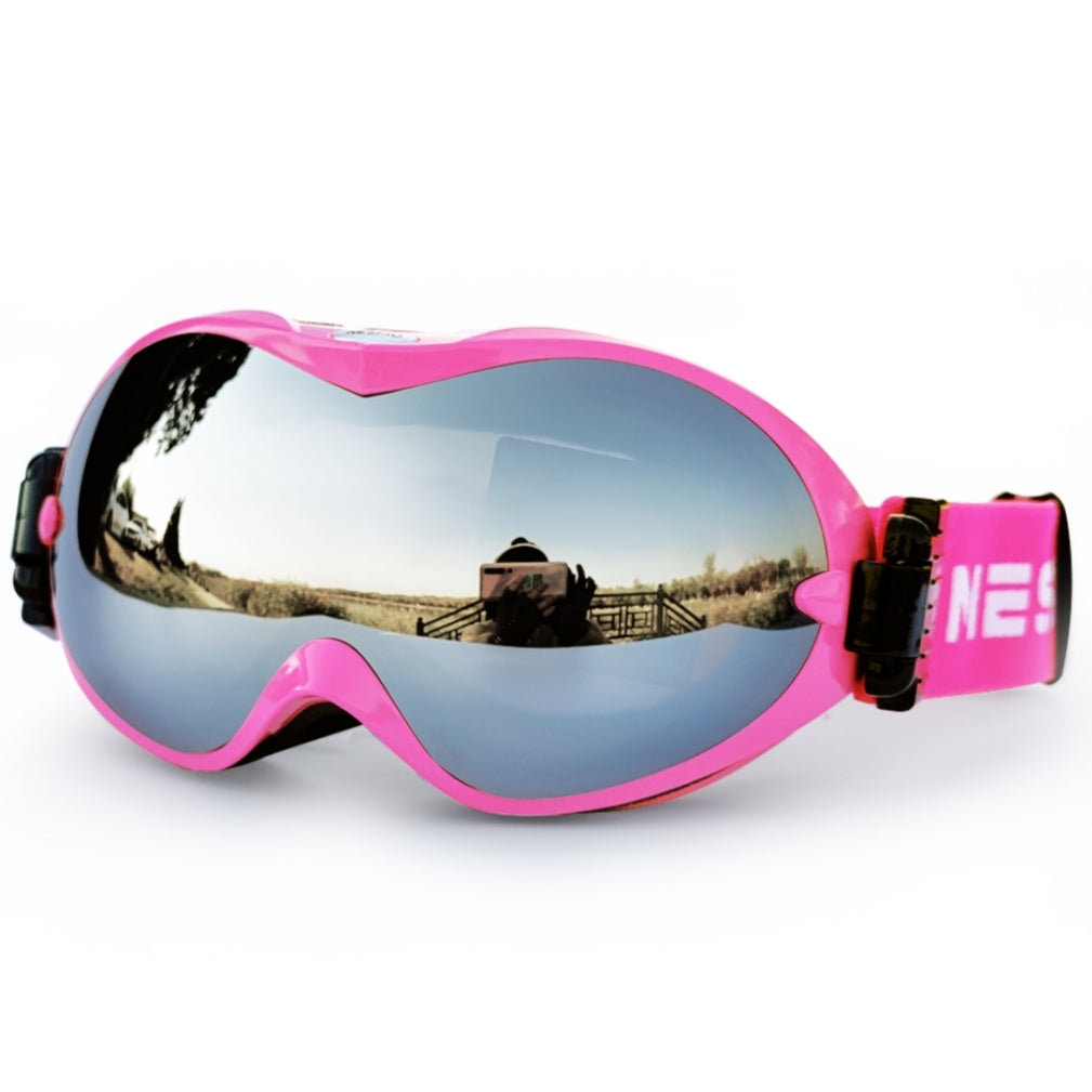 Ski Snowboard Goggles with UV400 Protection with Dual Lens Anti Fog Helmet Compatible