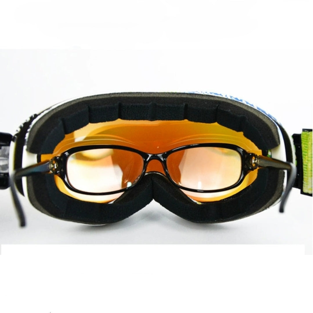 Ski Snowboard Goggles with UV400 Protection with Dual Lens Anti Fog Helmet Compatible