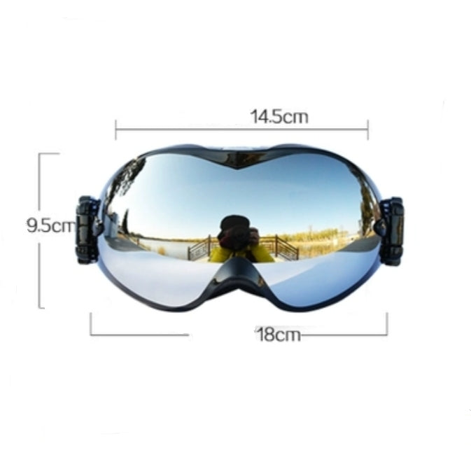 Ski Snowboard Goggles with UV400 Protection with Dual Lens Anti Fog Helmet Compatible