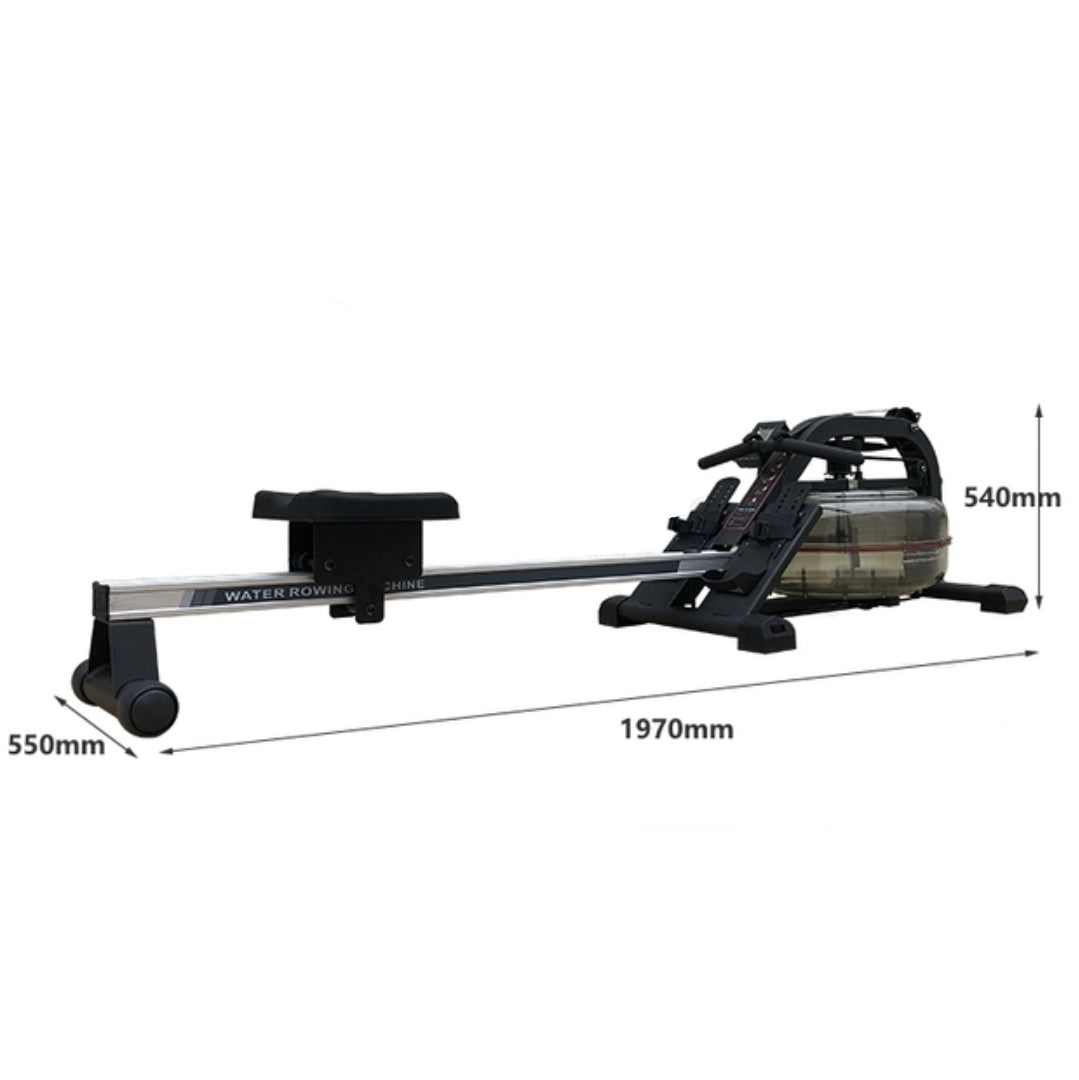 "The Rower" Indoor Water Rower Machine with LED Tracking Screen