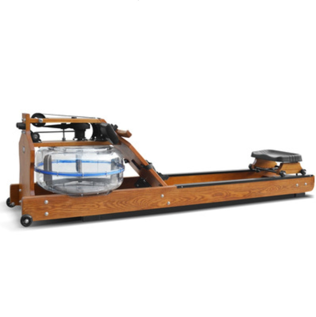 Foldable Wood Frame Water Resistance Rower Trainer Machine