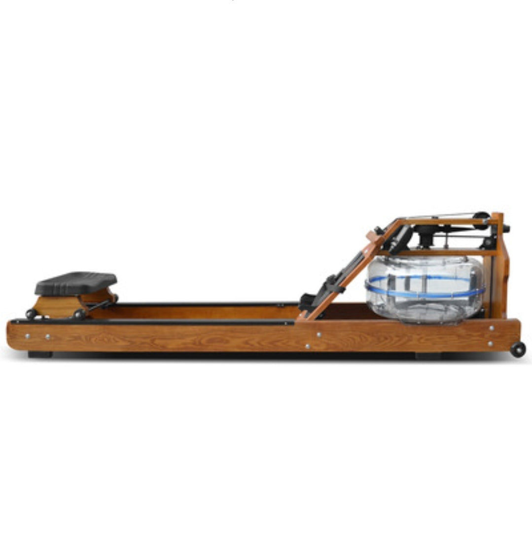 Foldable Wood Frame Water Resistance Rower Trainer Machine