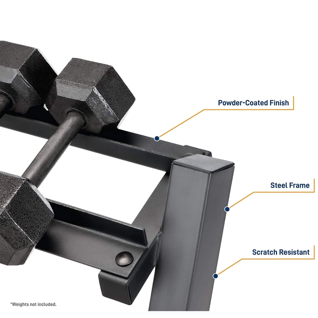 3 Tier Steel Home Workout Gym Dumbbell Weight Rack Storage Stand