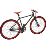 Red Retro 1 Speed Steel Frame Bike with Front and Rear Lever Brakes