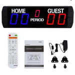 LED 5 Digits Electronic Scoreboard  Indoor Use with Remote Control for Basketball Soccer Volleyball Table Tennis