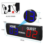 LED 5 Digits Electronic Scoreboard  Indoor Use with Remote Control for Basketball Soccer Volleyball Table Tennis