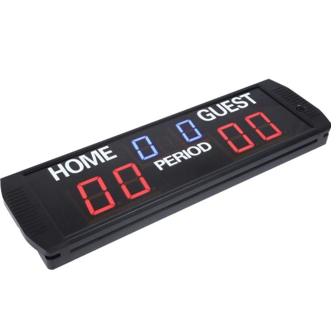 LED 5 Digits Electronic Scoreboard  Indoor Use with Remote Control for Basketball Soccer Volleyball Table Tennis