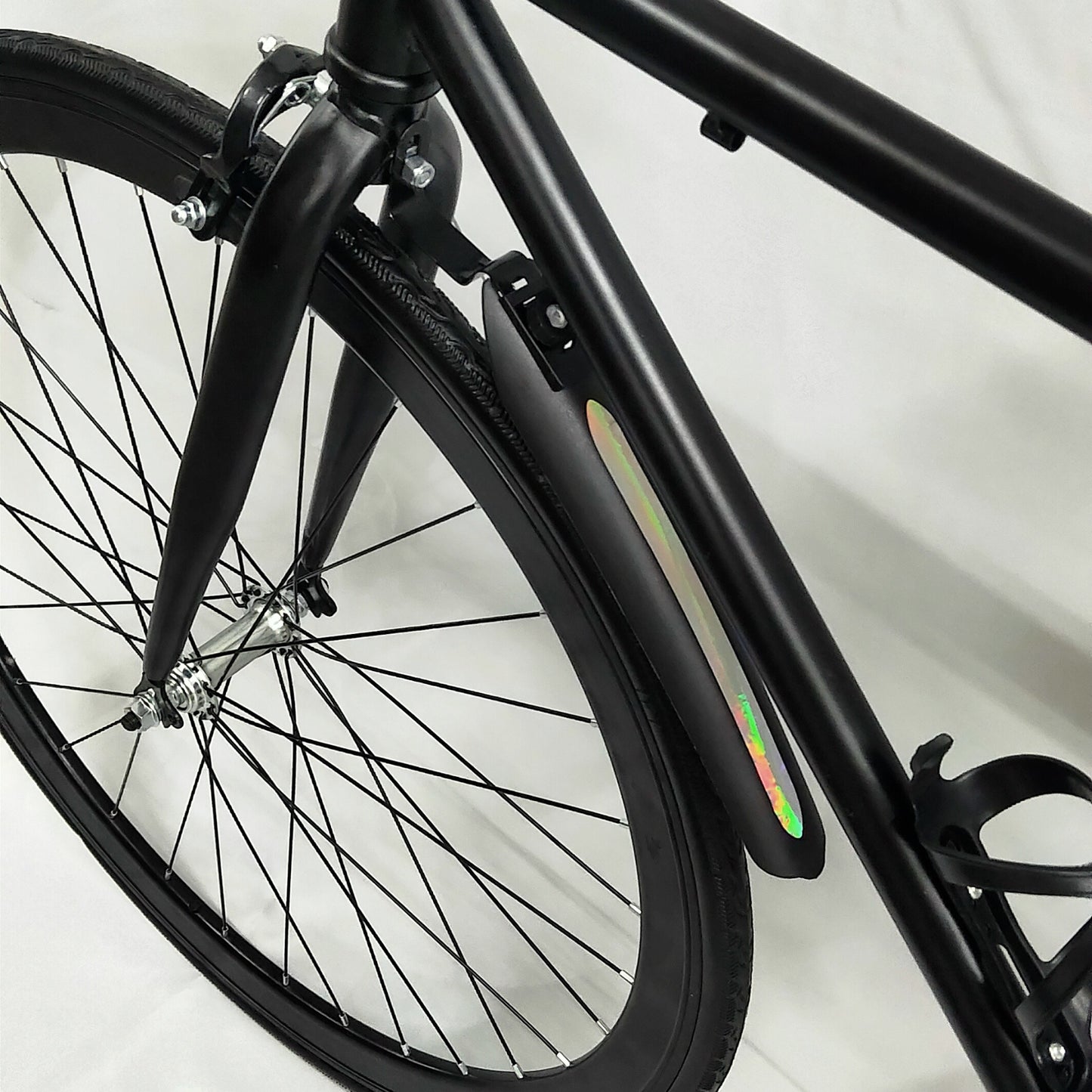 All Black Retro 1 Speed Steel Frame Bike with Front and Rear Lever Brakes