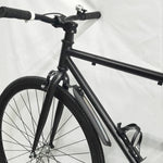 All Black Retro 1 Speed Steel Frame Bike with Front and Rear Lever Brakes