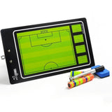 Soccer Football Magnetic Tactic Coach Clip Board with Erasers, Pen & Whistle