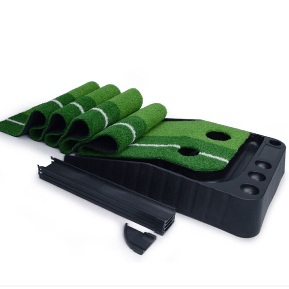 Indoor Golf Practice Putter Trainer Set Auto Ball Return Function 2.5m