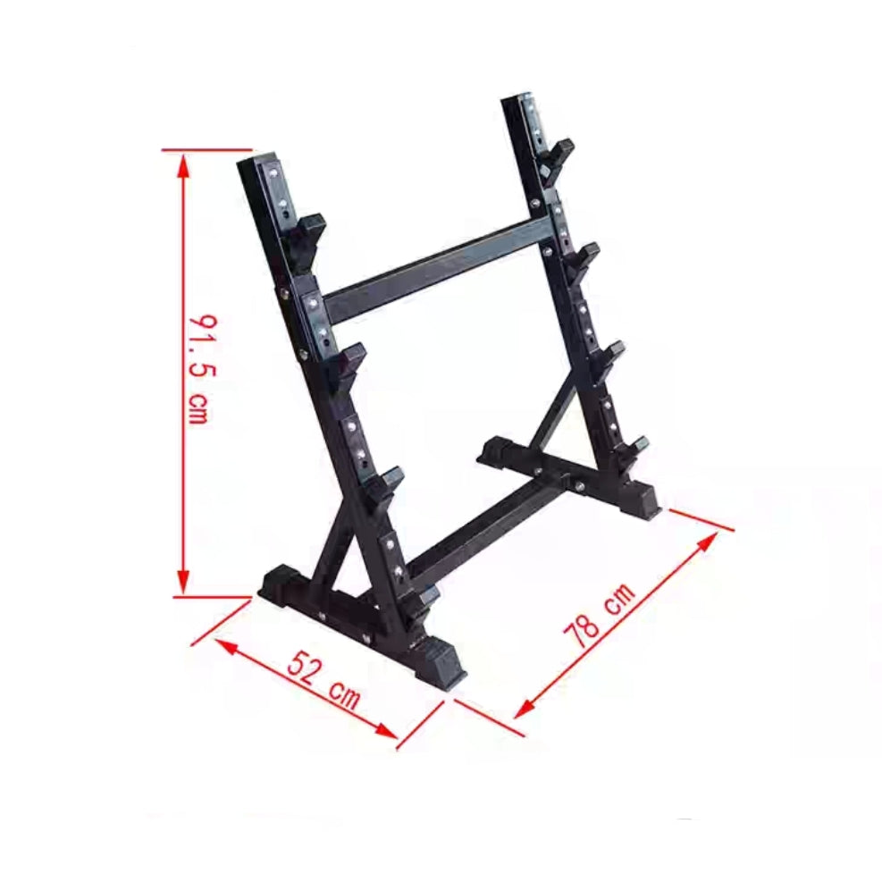 4-Tier Gym Barbell Weight Storage Rack