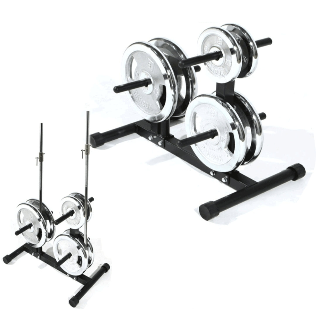 AMB Sports Compact Weight and Barbell Gym Storage Rack