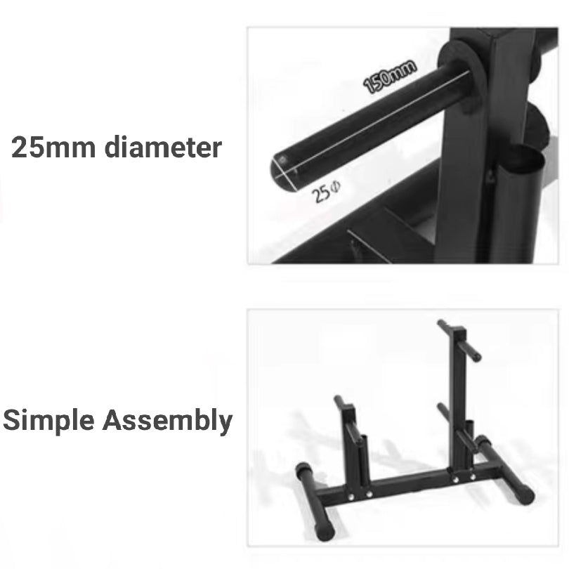 AMB Sports Compact Weight and Barbell Gym Storage Rack