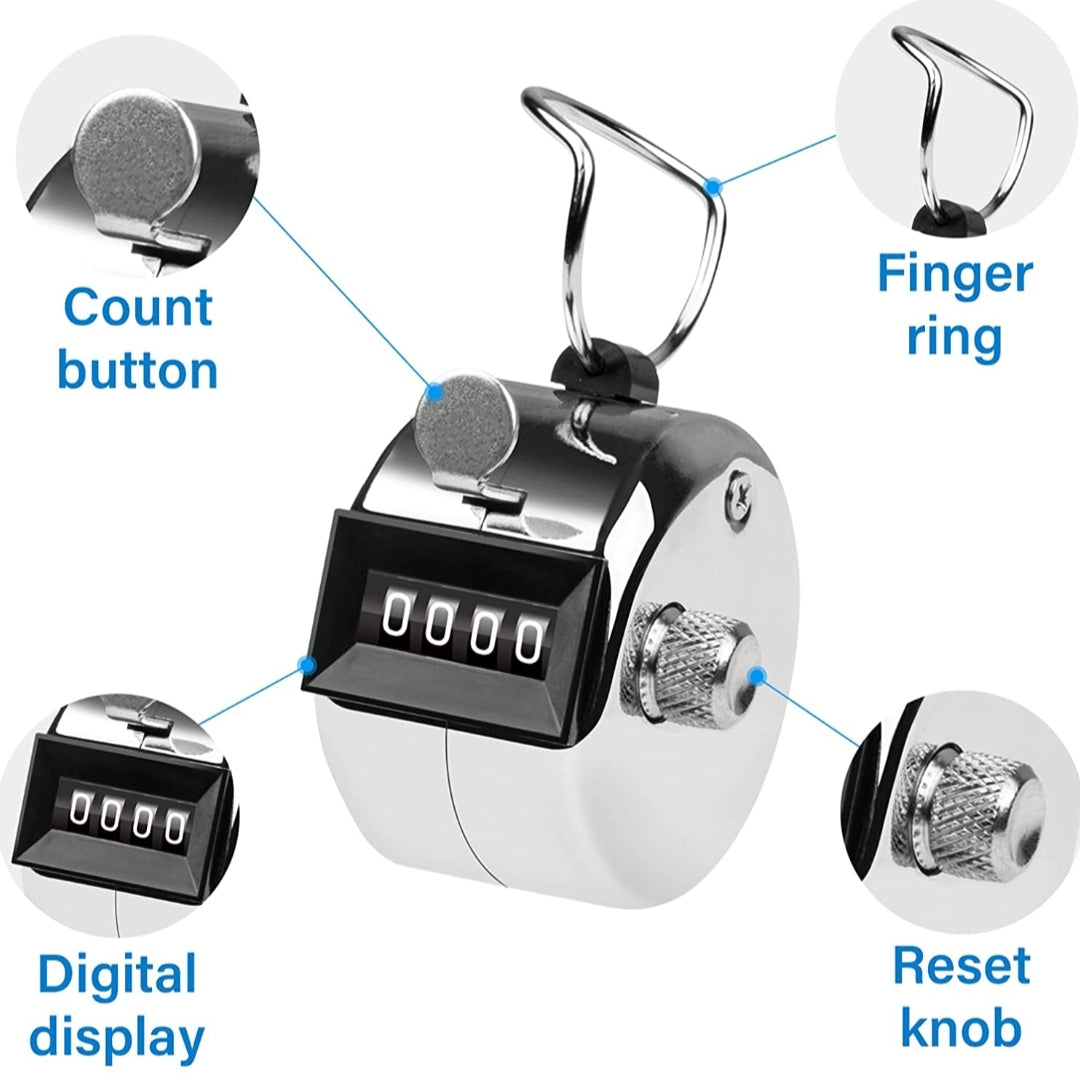 Portable Digital Hand Tally Counter 4 Digit Display Number