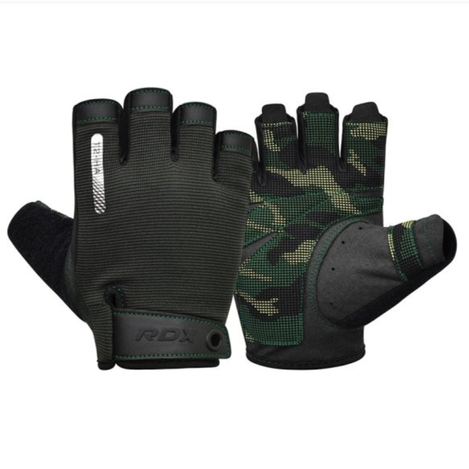 RDX T2 Open Finger Weightlifting Gym Fitness Gloves