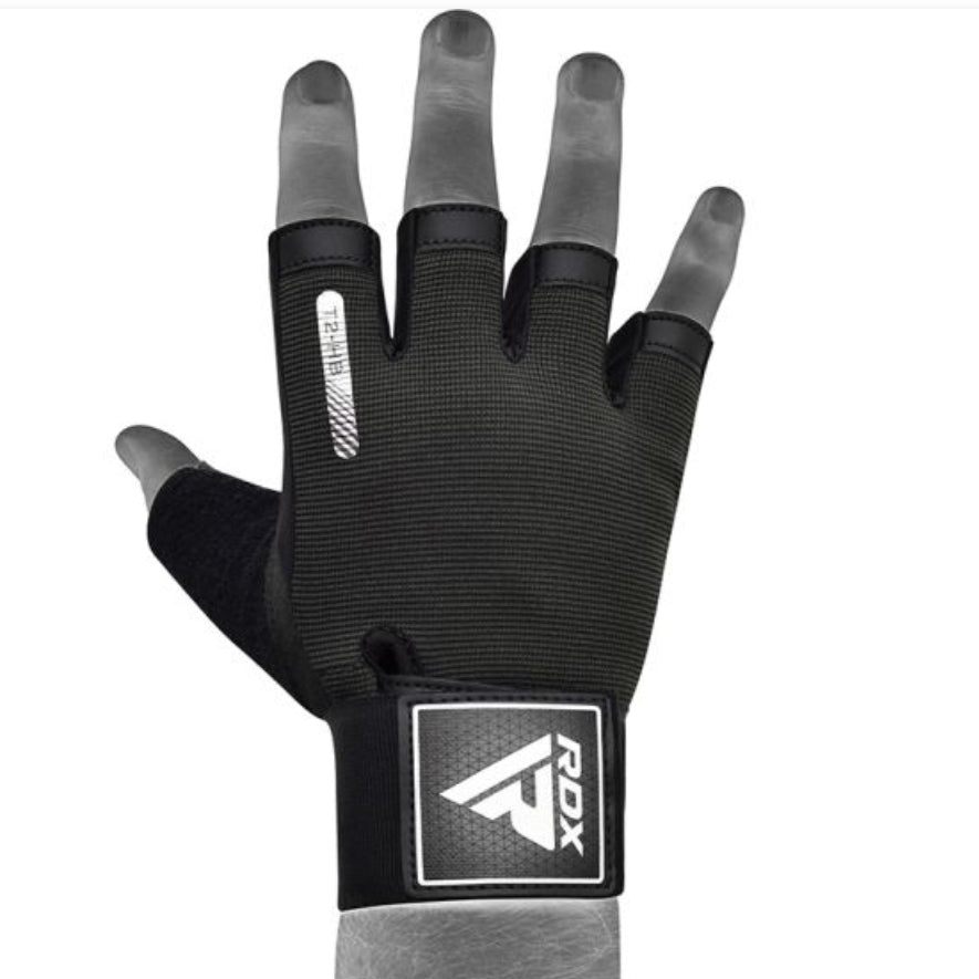 RDX T2 Open Finger Weightlifting Gym Fitness Gloves