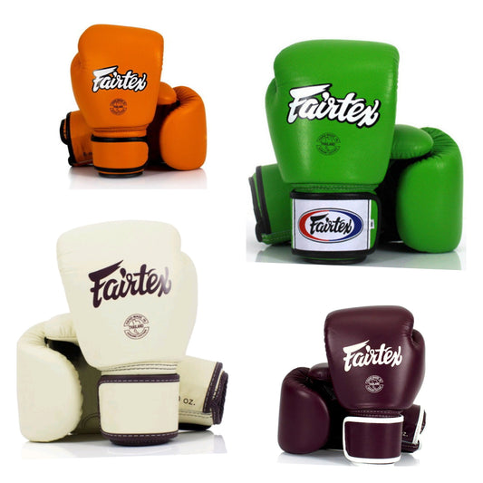 Fairtex BGV16 Single Colour Full Leather Boxing Muay Thai Gloves