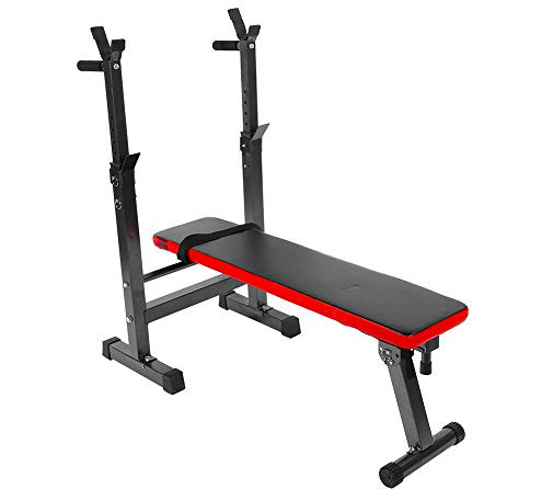 AMB Sports Fitness Bench Adjustable Foldable Weight Decline Dip Bar Exercise Workout for Home Gym